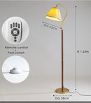 Axyaa Retro Walnut Wood Floor Lamp for Living Room, Bedroom, Study