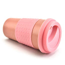 Axyaa Wheat Straw Fiber Silicone Coffee Cup with Lid