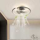 Axyaa Nordic LED Ceiling Fan Light for Bedroom and Study, Silent Strong Wind