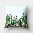 Axyaa Tropical Plant Green Leaves Cactus Pillowcase Living Room Sofa Cushion Cover