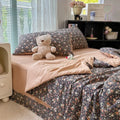 Axyaa Cloud-Feeling Double-Layer Yarn Summer Quilt 4-Piece Set - Soft & Small Fresh