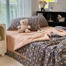 Axyaa Cloud-Feeling Double-Layer Yarn Summer Quilt 4-Piece Set - Soft & Small Fresh