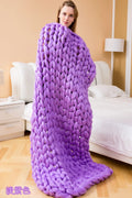Axyaa Chenille Chunky Knit Blanket - Cozy, Warm & Thick Handmade Throw