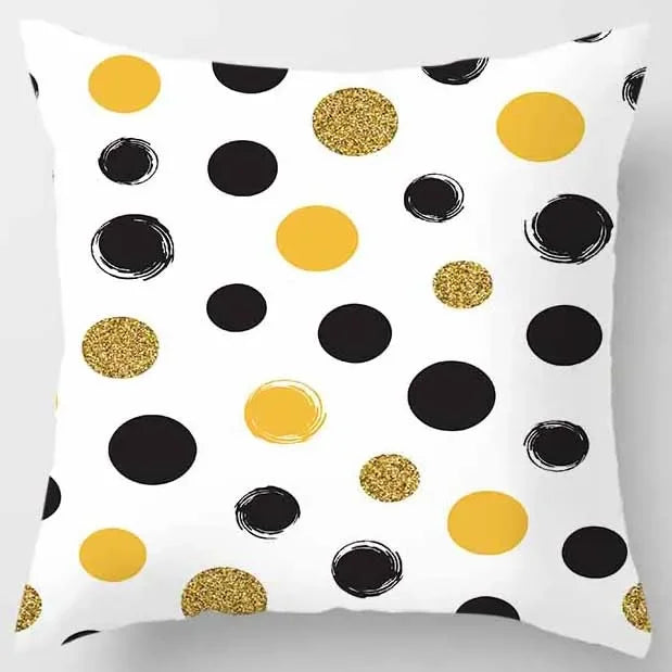 Axyaa Yellow Pink Pattern Square Pillowcase Home Decoration Cushion Cover