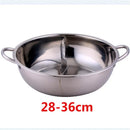 Axya Stainless Steel Twin Ear Soup Cooker Hot Pot for Induction Cooker Home Kitchen