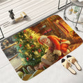 Axyaa Home Christmas New Year Decor Door Mat Bedroom Kitchen Floor Carpet