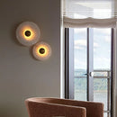 Axyaa Art Deco Marble LED Wall Lamp Gold Aluminium Stone Sconce for Hotel Foyer