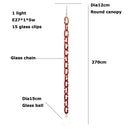 Axyaa Nordic Glass Ball Pendant Light for Home & Office Decor