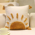 Axyaa Embroidered Geometry Tassel Pillow Cover for Stylish Home Decor