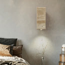 Axyaa Wabi Sabi Taupe Marble Wall Lamp - Japanese Style Up Down Wall Sconce