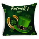 Axyaa Green Clover Pattern Pillowcase for St. Patrick's Day - 40/45/50cm