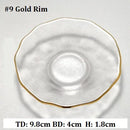 Axyaa Gold Rim Glass Saucer Plates for Tea Coffee Cup - Set of 1