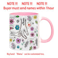 Axyaa 3D Flowers Name Mug for Mother's Day Gifts