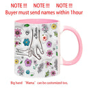 Axyaa 3D Effect Kids Names Mug with Flowers for Mother's Day Gifts