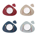 Axyaa Triangle Placemat Coaster Set Oval Tableware Mats Cafe Pad Home Decor