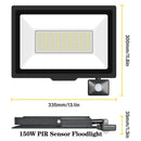 Axyaa Induction LED Flood Light with Adjustable PIR Sensor - Outdoor Floodlight