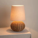 Axyaa Handmade Rattan Weave Table Lamp LED Fabric Shade Bedroom Study Decor