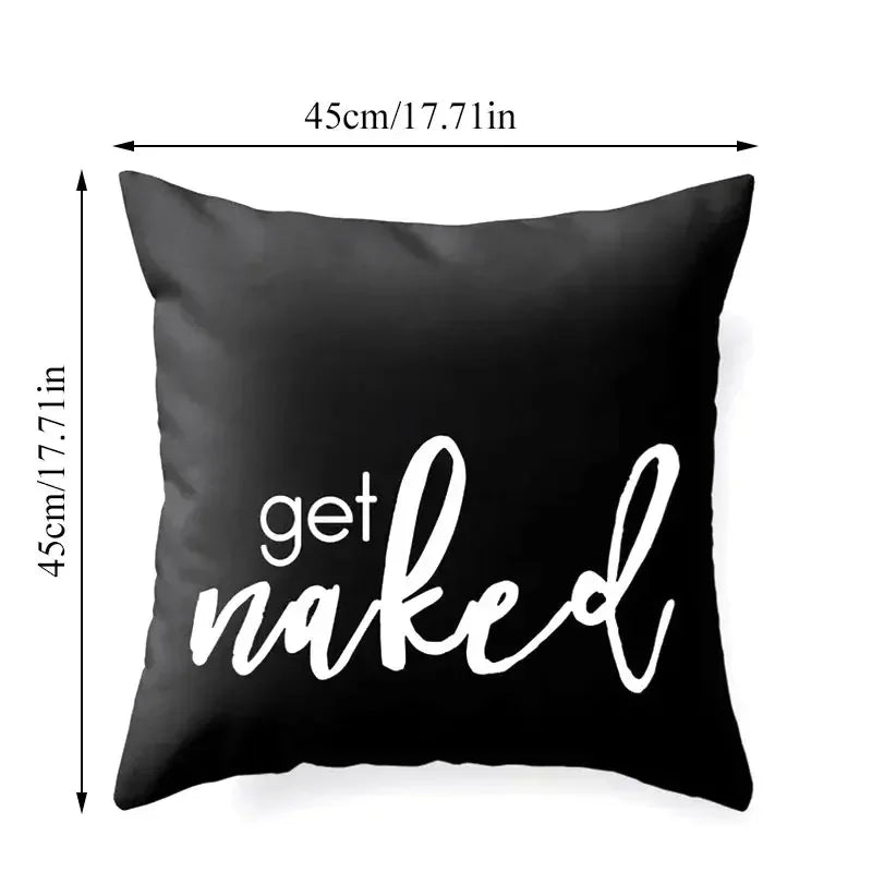 Axyaa Yellow Geometric Print Cushion Pillowcase - 45x45cm