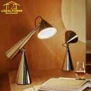 Axyaa Nordic Conical Portable Table Lamp with USB Charging for Study Living Room Bedroom
