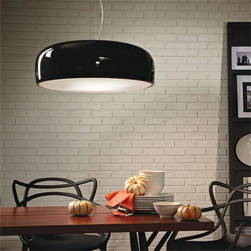 Axyaa Modern Aluminum Pendant Lamp in Black for Home and Office Lighting