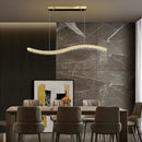 Axyaa Stainless Steel Crystal Chandelier for Kitchen Island and Dining Room