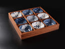 Axyaa Solid Wood Tea & Fruit Tray with Grid Plates