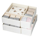 Axyaa Cotton Linen Storage Box Set for Wardrobe Organization