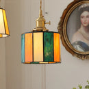 Axyaa Vintage LED Pendant Lamp with Copper Socket and Glass Shade