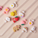 Axyaa Cute Strawberry Silicone Straw Toppers for 40 oz Tumbler, 10mm Straws