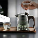 Axya Glass Tea Pot with Infuser and Square Filter - Heat Resistant Teaware