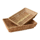 Axyaa Rattan Ellipse Food Storage Tray - Woven Serving Basket for Fruit, Vegetable, Cake