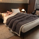 Axyaa Three-Layer Plush Blanket: Thick, Warm, & Versatile