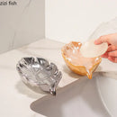 Axya Ceramic Leaf Soap Dish Bathroom Accessories Holder Tray Storage
