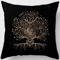 Axyaa Dark World Tree Print Pillow Cover - Home Decor Essential