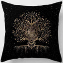 Axyaa Dark World Tree Print Pillow Cover - Home Decor Essential