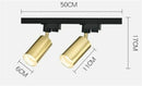 Axyaa Gold Black Track Lighting Fixture with GU10 LED Spotlights