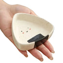 Axyaa Ceramic Dots Triangle Rice Ball Dipping Dish for Hot Pot - Creative and Stylish
