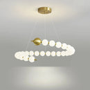 Axyaa Luxury Gold LED Pendant Chandelier for Dining Room & Bedroom