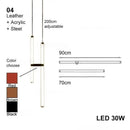 Axyaa Elegant Leather Ceiling Pendant Lights - Minimalist Design Home Decor LED Lamps