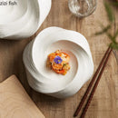 Axya Ceramic Dinner Dessert Plate Set Solid Color Tableware