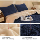 Axyaa Jacquard Sherpa Fur Comforter Set with 2 Pillowcases