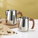 Axyaa Stainless Steel Milk Frothing Jug Scale Handle Latte Coffee Cup
