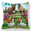 Axyaa Santa Print Pillowcase for Christmas and New Year Decor