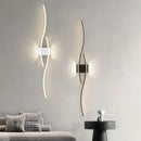 Axyaa Nordic LED Wall Sconce for Bedroom, Black/White Aluminum, AC85-265V
