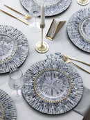 Axya Light Luxury Shell Table Runner & Round Trays for Elegant Tableware Arrangement