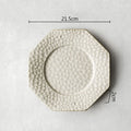 Axyaa Retro Ceramic Plate Hammer Pattern Tableware Serving Plates