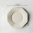 Axyaa Retro Ceramic Plate Hammer Pattern Tableware Serving Plates