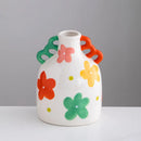 Axyaa Ceramic Vase for Dried Flowers Home Decor - Modern Minimalist Living Room Centerpiece