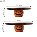 Axyaa Pumpkin Wooden Cake Tray Dessert Plate for Molecular Cuisine Tableware