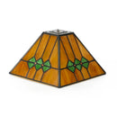 Axyaa Vintage Square Stained Glass Lampshade for Table, Pendant, Floor Lamps